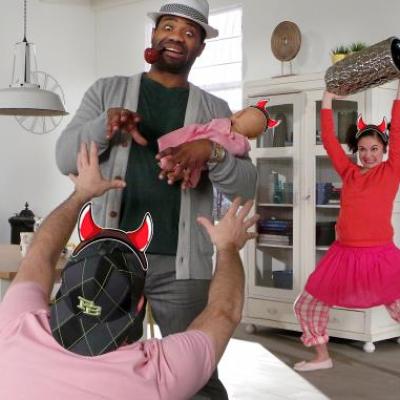 a man holding a microphone