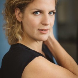 Susannah Constantine in a blue shirt