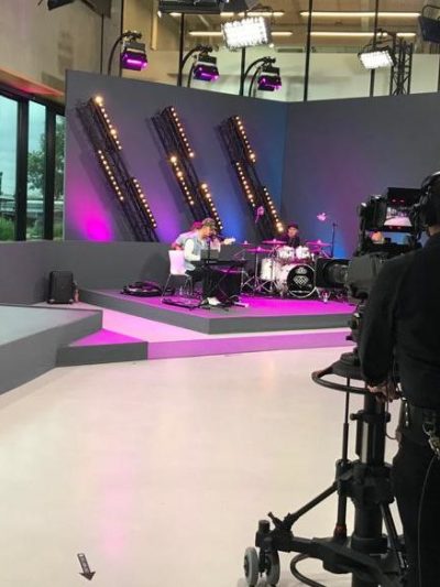 a person standing in a room