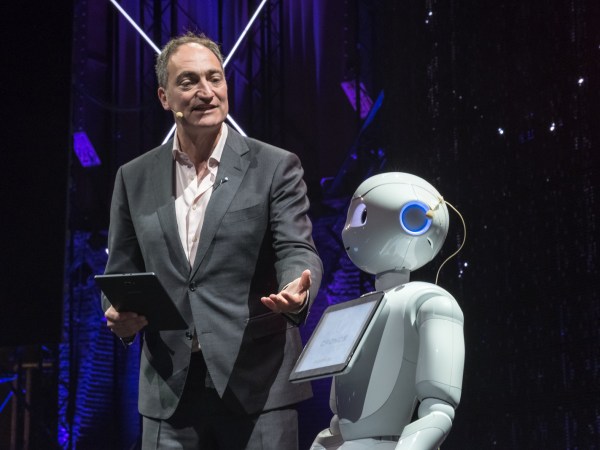 a man standing on a stage