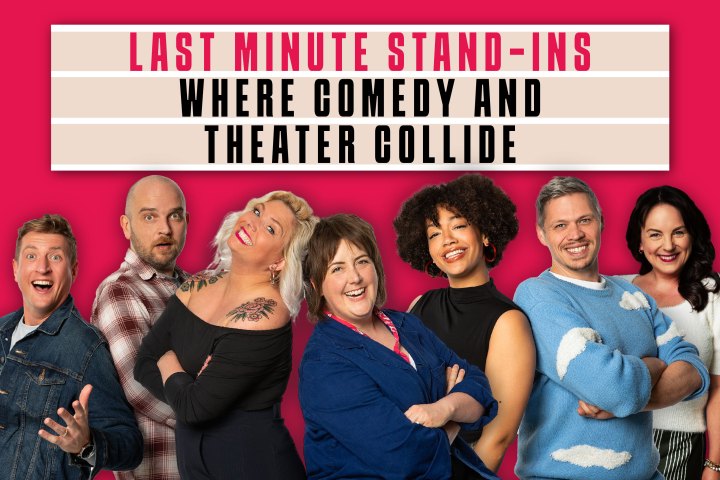 The Boom Chicago cast in a promo image for Last Minute Stand-Ins