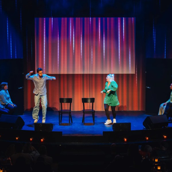 a group of people on a stage