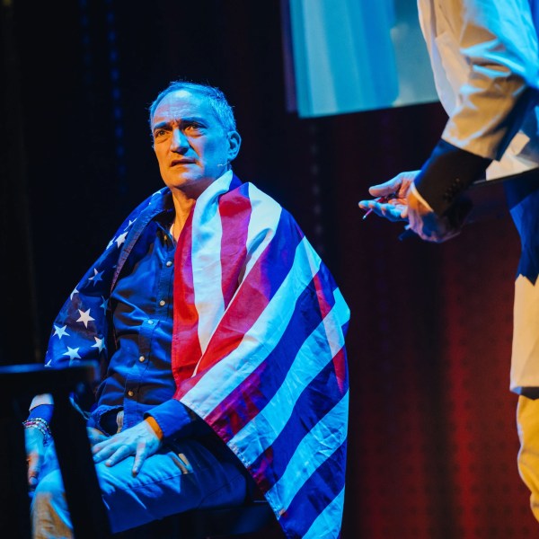 a man standing on a stage