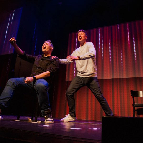 a man standing on a stage