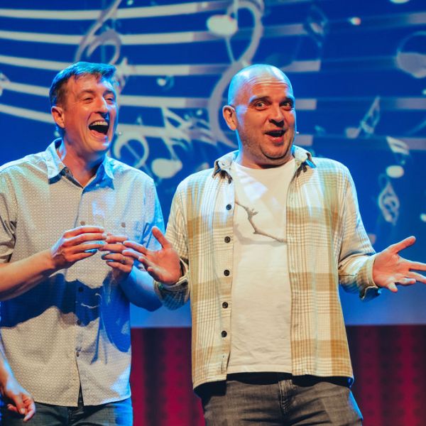 a man standing on a stage