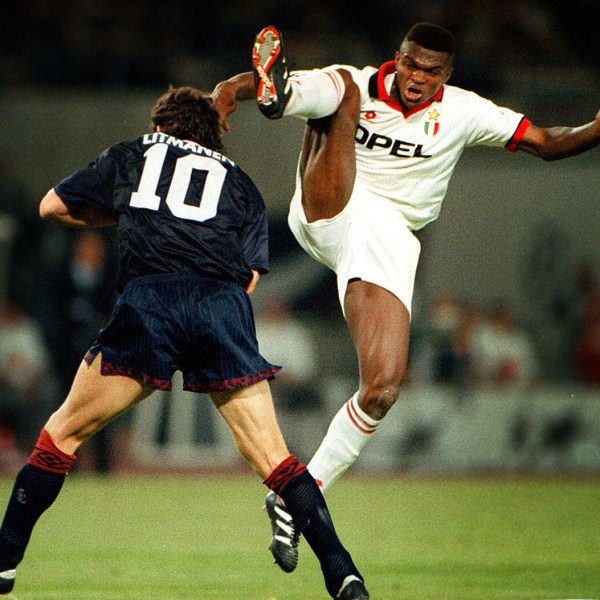 Marcel Desailly playing a game of football