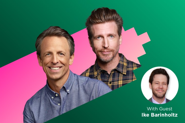 Seth Meyers, Josh Meyers, Ike Barinholtz are posing for a picture