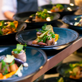 Food / catering at Boom Chicago