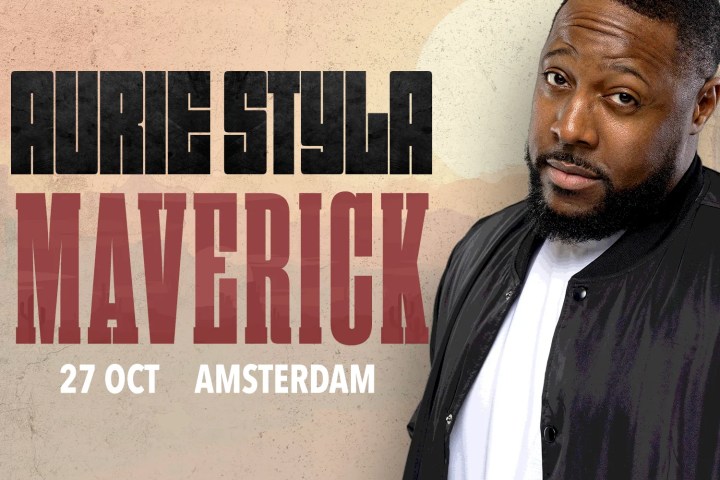 Flyer for Aurie Styla's 'Maverick' show on 27 Oct in Amsterdam.